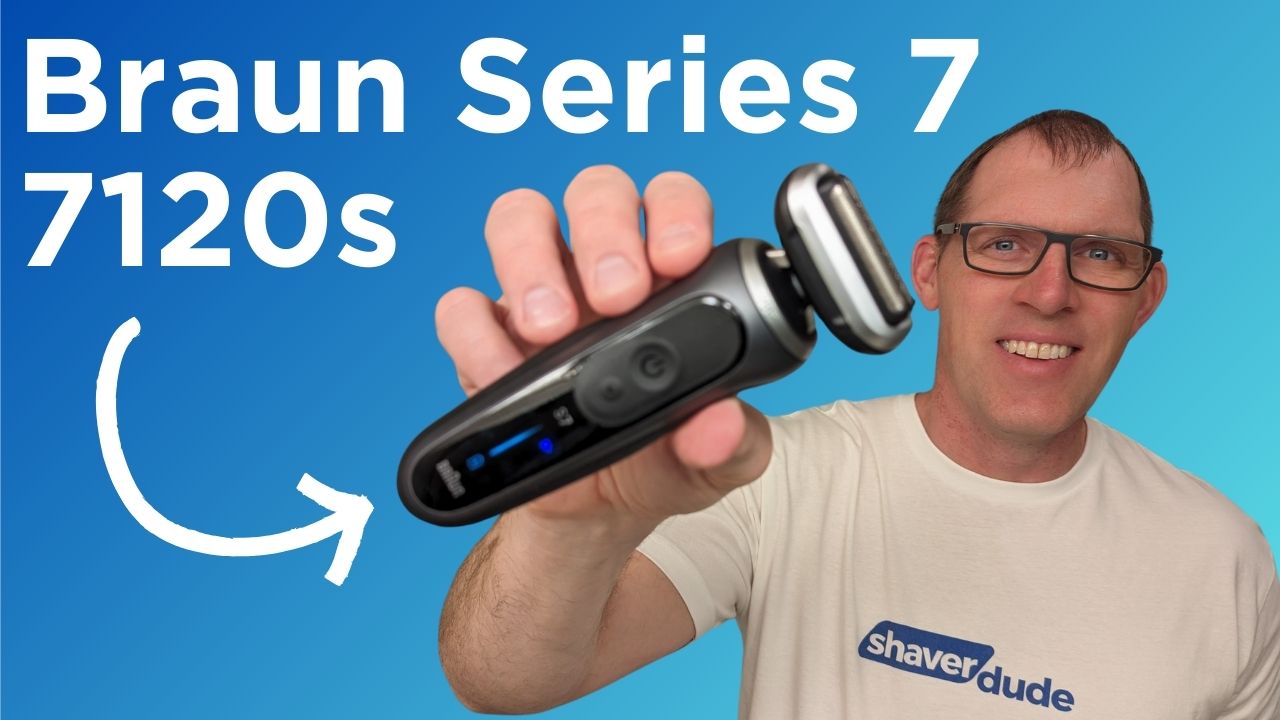 Braun 7120s Shaver in Ryan's hand