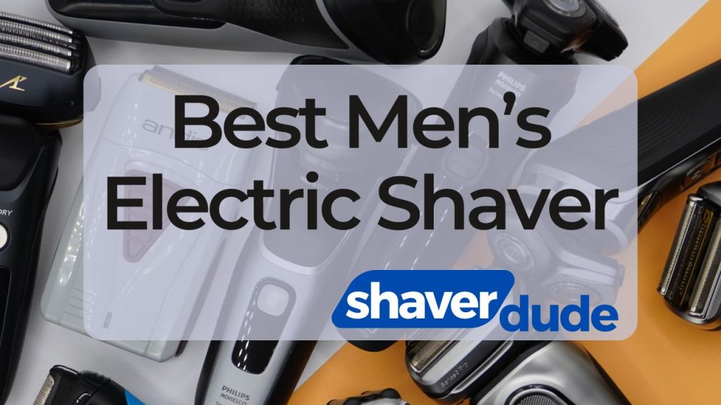 best men's electric shaver thumbnail, a bunch of shavers with text over top