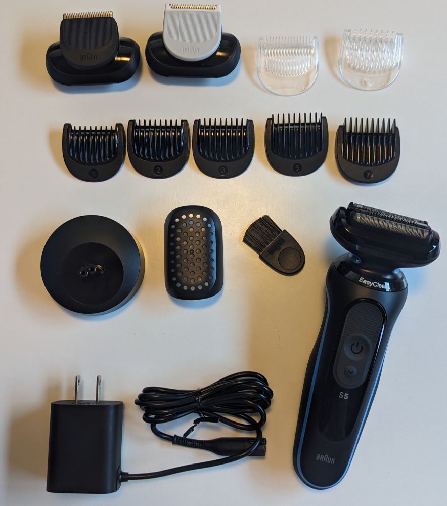 everything inside the box of the Braun 5150cs shaver