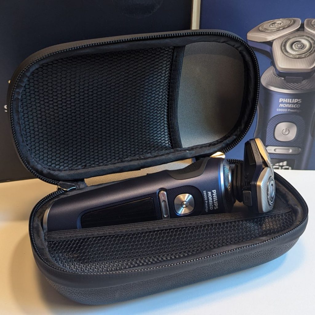 Philips Norelco S9000 Prestige Space Grade Shaver in the travel case