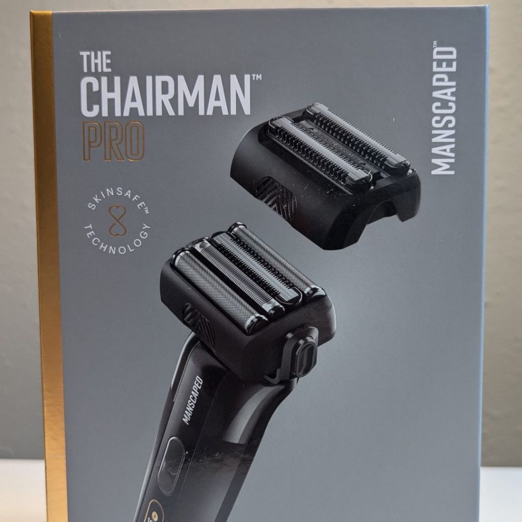 front top-half of The Chairman PRO foil shaver from Manscaped