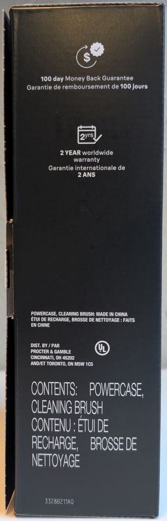 Left side of the box of the Braun PowerCase