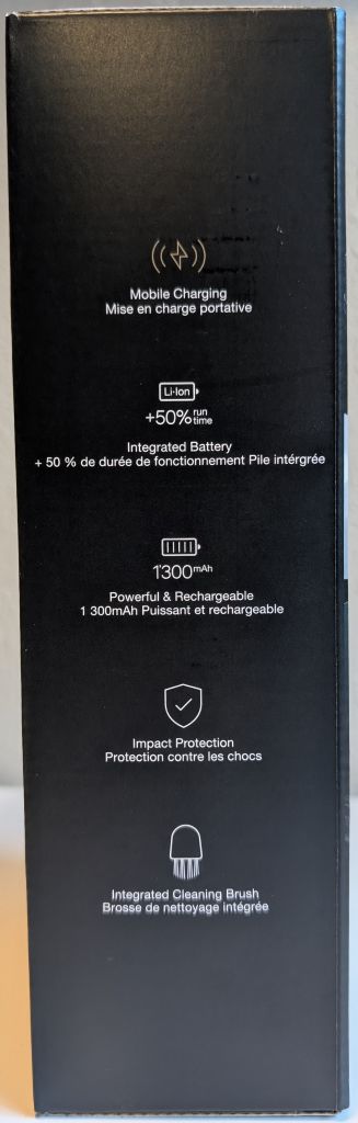 Right Side of the box of the Braun PowerCase