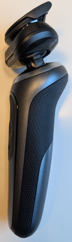 Braun Series 7 with the beard trimmer attachment facing backward