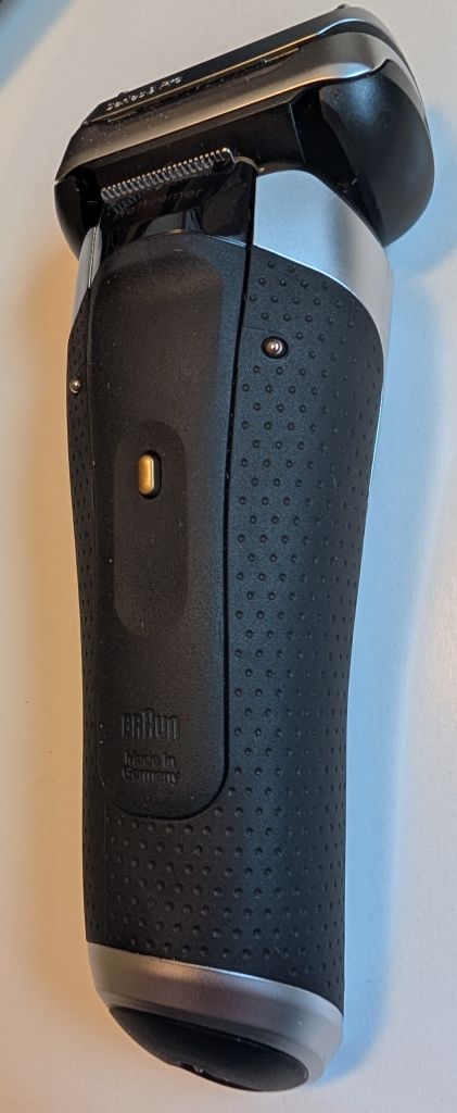 Back view of the Series 9 Pro+ with the Pro Trimmer down