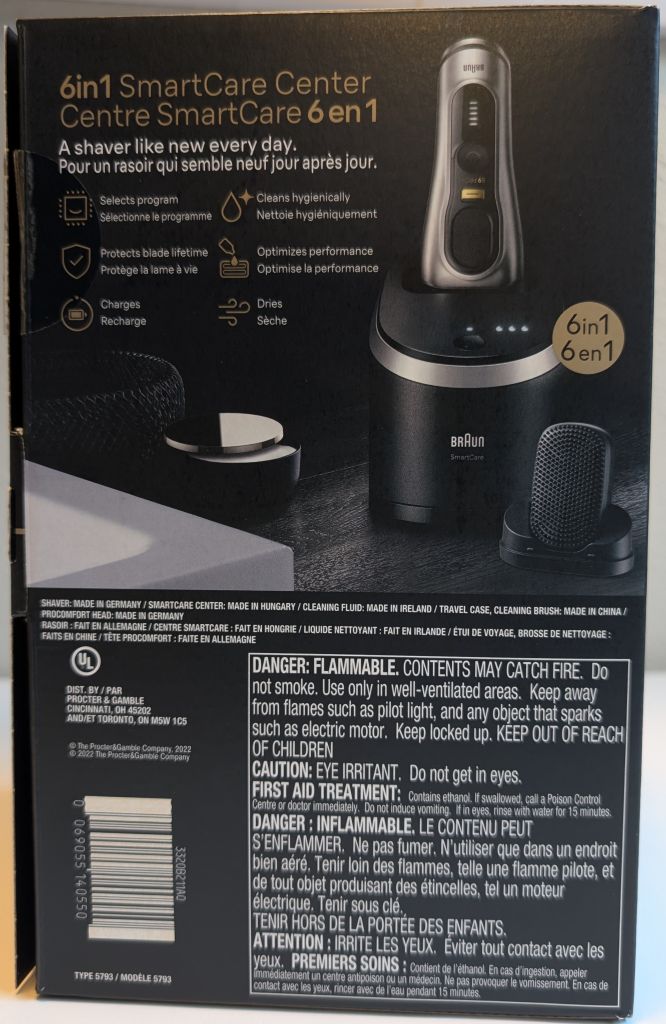 Right Side of the Box of the Braun Series 9 Pro+