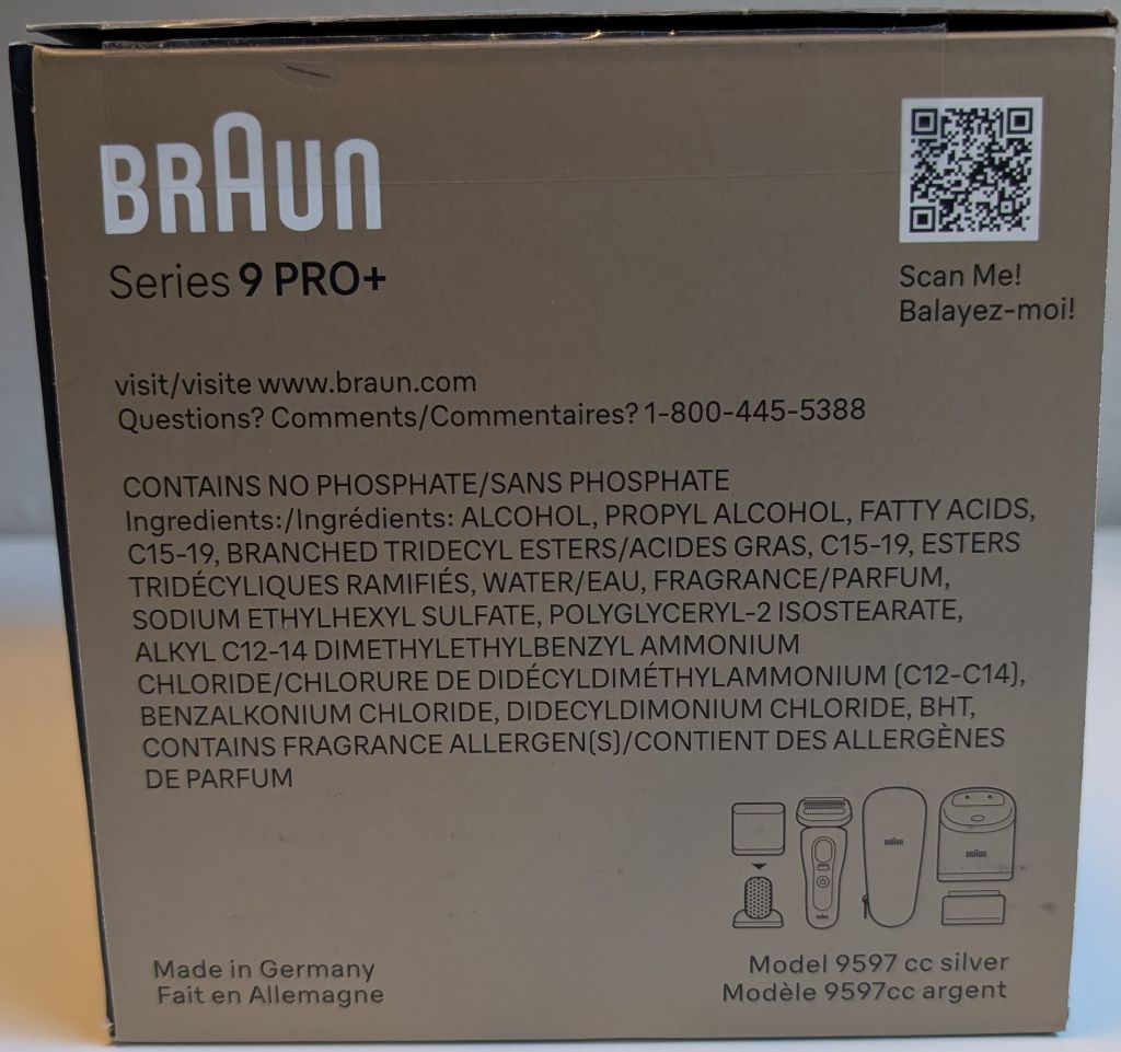 Top of the Box of the Braun Series 9 Pro+