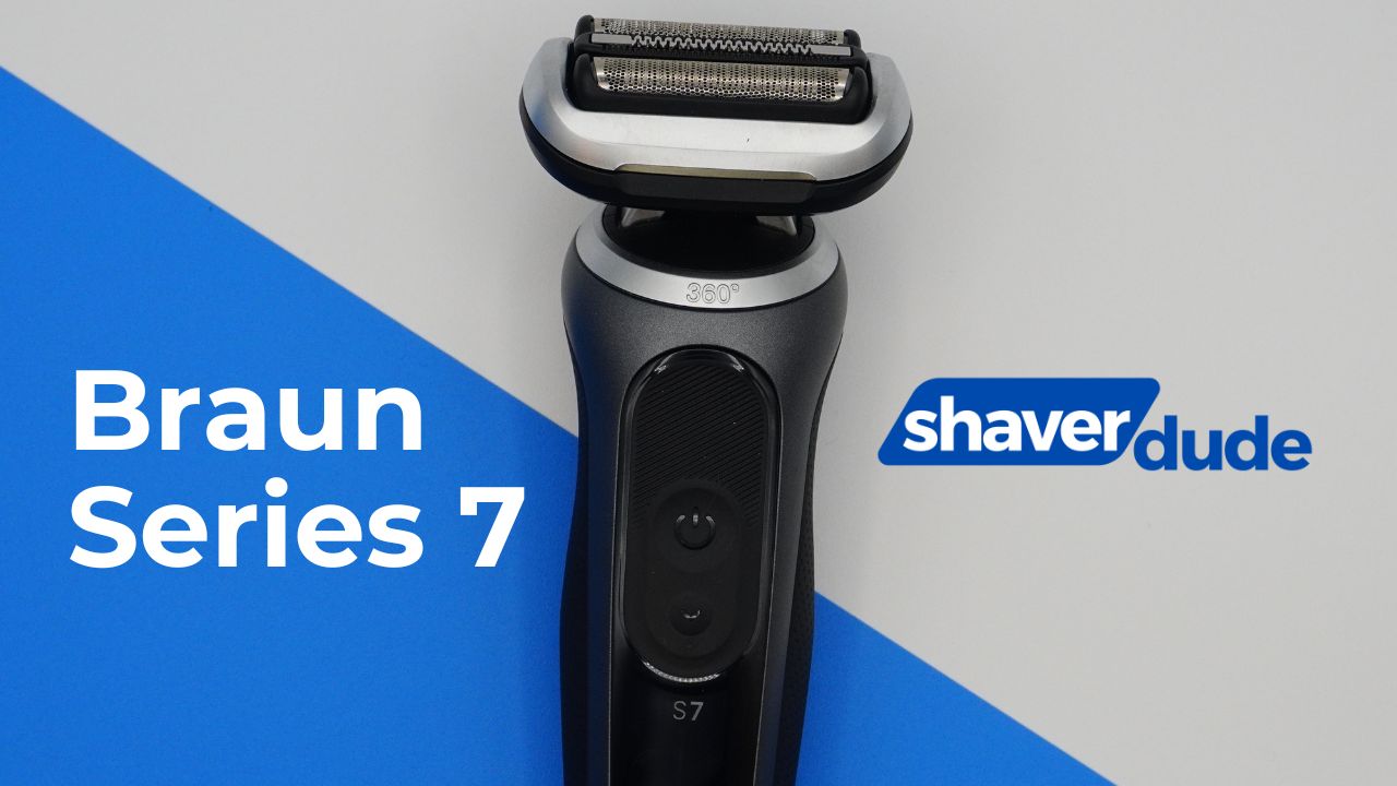 Braun Series 7 next to Shaver Dude logo