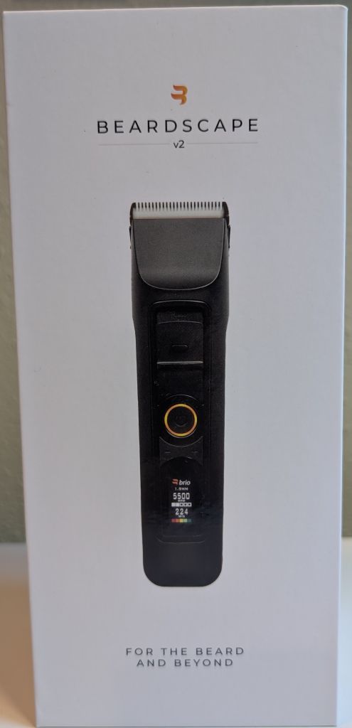 front of the box of the Brio Beardscape v2 trimmer