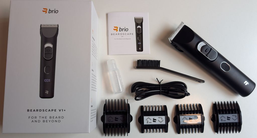everything in the box of the Brio Beardscape V1+